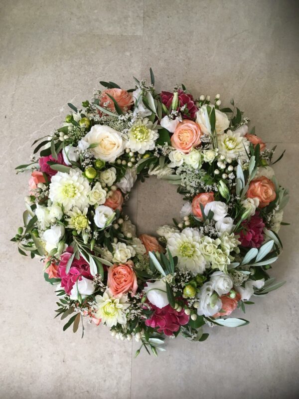 couronne fleurie