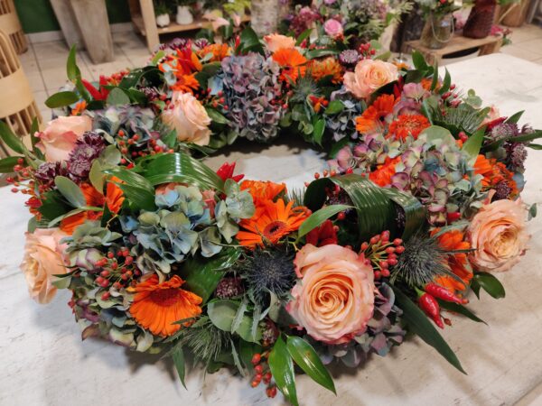 couronne fleurie