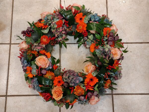 couronne fleurie
